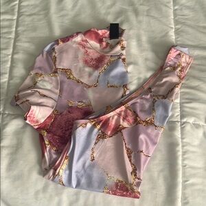 Pink and Purple Marble Print Bodysuit 3/$25